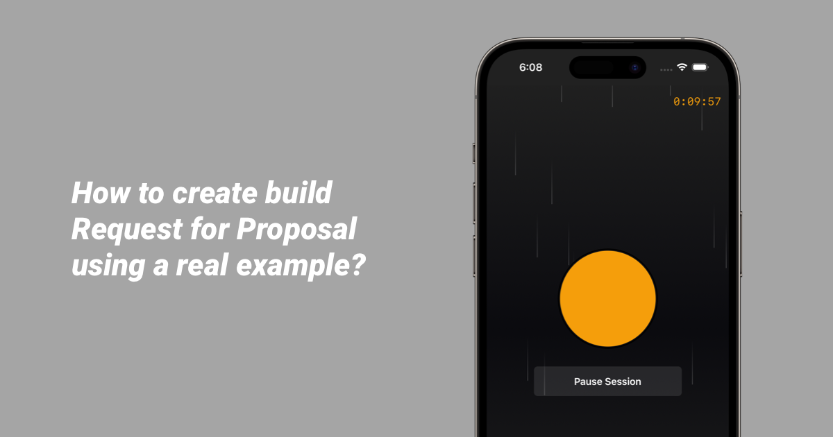 How to create build Request for Proposal using a real example?